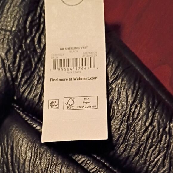 Black Faux Leather Vest - Size: S-M     (1079) - Picture 3 of 4